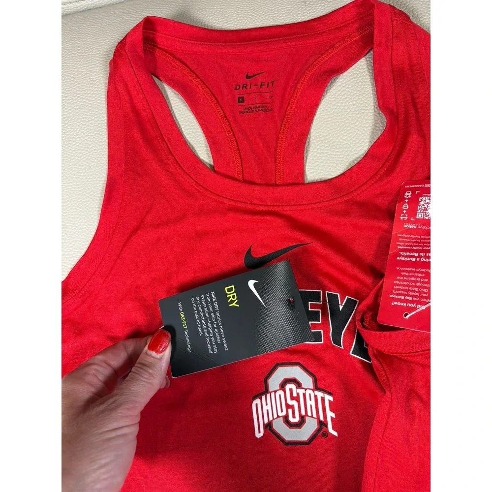 Womens SMALL Ohio Buckeyes NIKE Legend classic tank University red dri-fit top